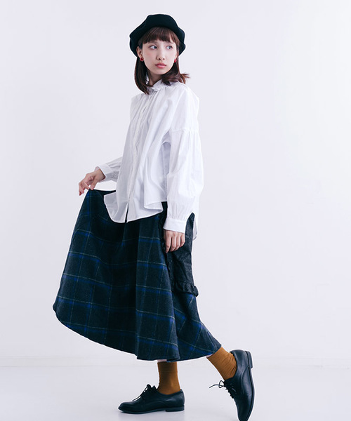 MERLOT（メルロー）の「コットンフラワー刺繍襟シャツ7110（シャツ/ブラウス・レディース・ホワイト/グリーン/ブラック・FREE）」の14枚目の写真