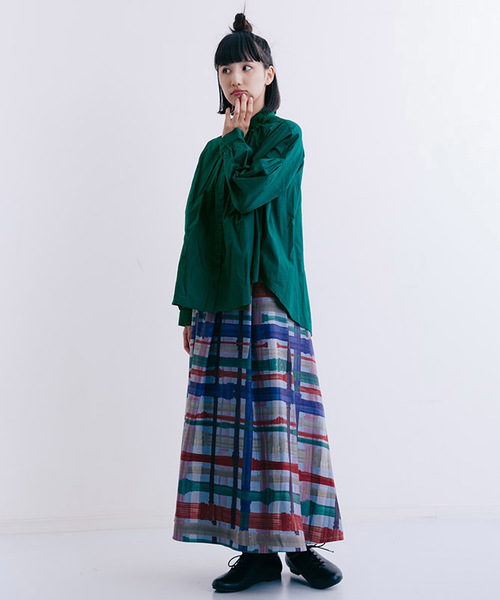 MERLOT（メルロー）の「コットンフラワー刺繍襟シャツ7110（シャツ/ブラウス・レディース・ホワイト/グリーン/ブラック・FREE）」の18枚目の写真