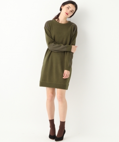 A part by（アパートバイ）の「9GAcWミリタリーCNワンピース 777250（ワンピース・レディース・アイボリー/ブラック/カーキ・FREE）」の4枚目の写真