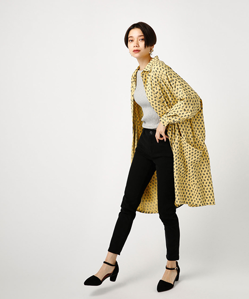 AZUL by moussy(アズールバイマウジー)の「Spring reef柄ルーズSH(シャツ/ブラウス・レディース・ホワイト系その他/ブラック系その他/イエロー系その他・SMALL/MEDIUM)」の10枚目の写真