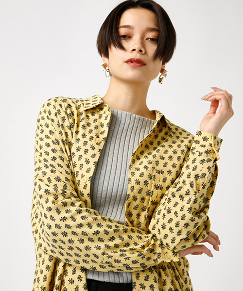 AZUL by moussy(アズールバイマウジー)の「Spring reef柄ルーズSH(シャツ/ブラウス・レディース・ホワイト系その他/ブラック系その他/イエロー系その他・SMALL/MEDIUM)」の8枚目の写真