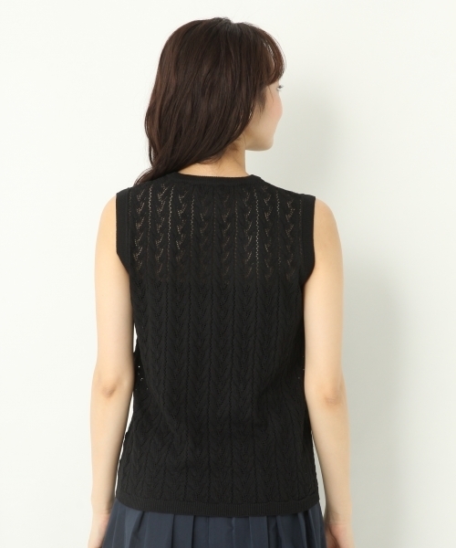 A part by（アパートバイ）の「12GAcスカシガラノースリーブ 789877（ニット/セーター・レディース・ブラック/ベージュ/レッド・FREE）」の11枚目の写真