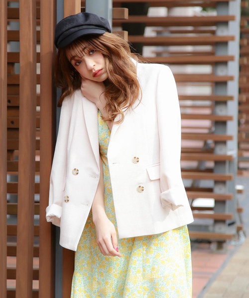 FREE'S MART（フリーズマート）の「◆小花ノースリーブロングワンピース（ワンピース・レディース・ブラック系その他/ホワイト×レッド/ホワイト×イエロー・FREE）」の6枚目の写真