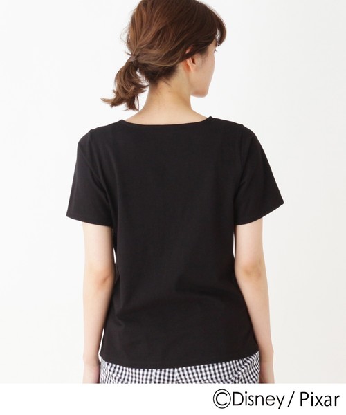 grove（グローブ）の「◆レインボーカラー刺繍Tシャツ(リメンバー・ミー)（Tシャツ/カットソー・レディース・ブラック/オフホワイト・02/03）」の5枚目の写真