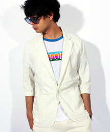 ８(eight) | 7分袖 テーラードジャケット 綿 麻 ブレザー(テーラードジャケット)