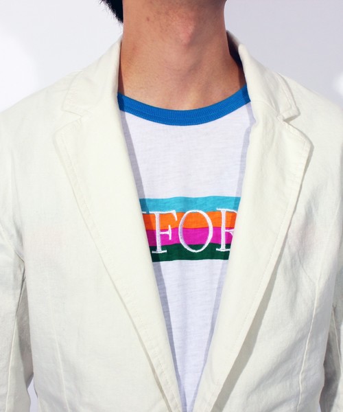 ８(eight)（エイト）の「7分袖 テーラードジャケット 綿 麻 ブレザー（テーラードジャケット・メンズ・ホワイト/ブラック/ベージュ/カーキ/ネイビー・MEDIUM/LARGE/X-LARGE）」の13枚目の写真