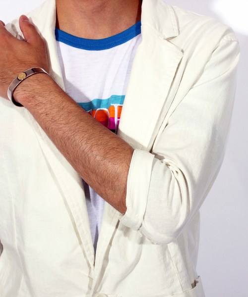 ８(eight)（エイト）の「7分袖 テーラードジャケット 綿 麻 ブレザー（テーラードジャケット・メンズ・ホワイト/ブラック/ベージュ/カーキ/ネイビー・MEDIUM/LARGE/X-LARGE）」の16枚目の写真