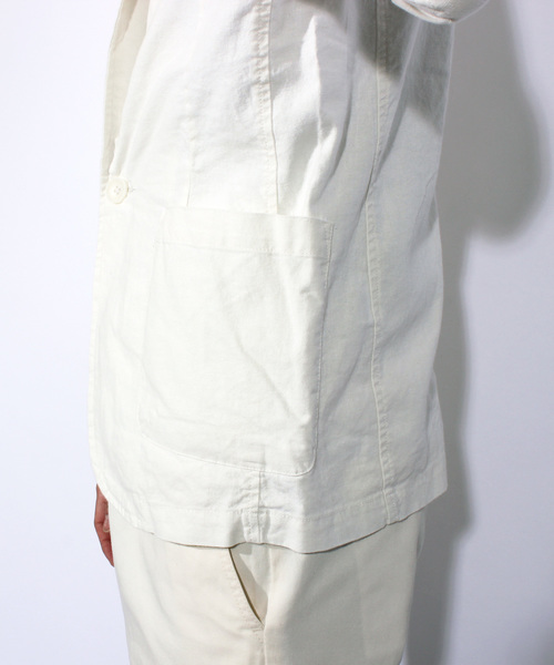 ８(eight)（エイト）の「7分袖 テーラードジャケット 綿 麻 ブレザー（テーラードジャケット・メンズ・ホワイト/ブラック/ベージュ/カーキ/ネイビー・MEDIUM/LARGE/X-LARGE）」の18枚目の写真