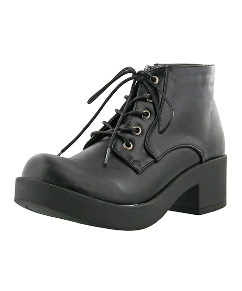 byあしながおじさん（バイアシナガオジサン）の「◆ byあしながおじさん ◆ 厚底レースアップブーツ 8980443（ブーツ・レディース・ブラック/マルチ/ダークブラウン/ワインレッド・22.5cm/23.0cm/23.5cm/24.0cm/24.5cm）」の5枚目の写真