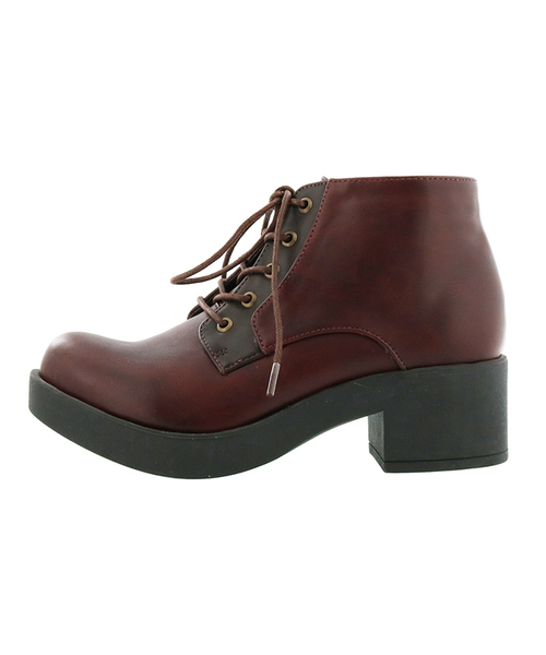 byあしながおじさん（バイアシナガオジサン）の「◆ byあしながおじさん ◆ 厚底レースアップブーツ 8980443（ブーツ・レディース・ブラック/マルチ/ダークブラウン/ワインレッド・22.5cm/23.0cm/23.5cm/24.0cm/24.5cm）」の7枚目の写真