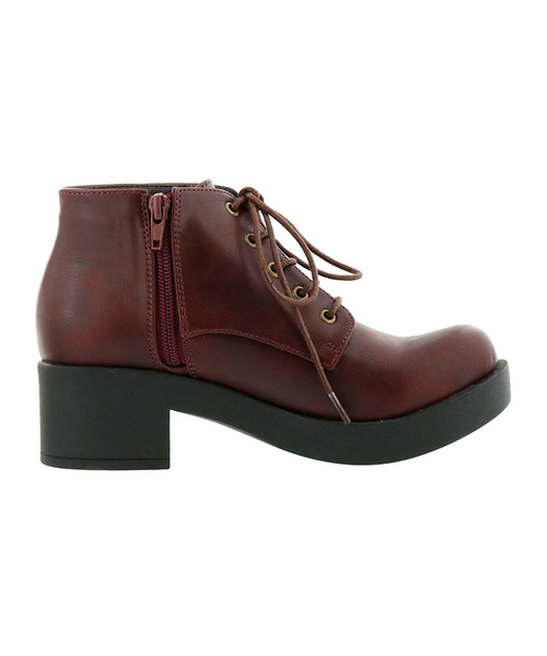 byあしながおじさん（バイアシナガオジサン）の「◆ byあしながおじさん ◆ 厚底レースアップブーツ 8980443（ブーツ・レディース・ブラック/マルチ/ダークブラウン/ワインレッド・22.5cm/23.0cm/23.5cm/24.0cm/24.5cm）」の9枚目の写真