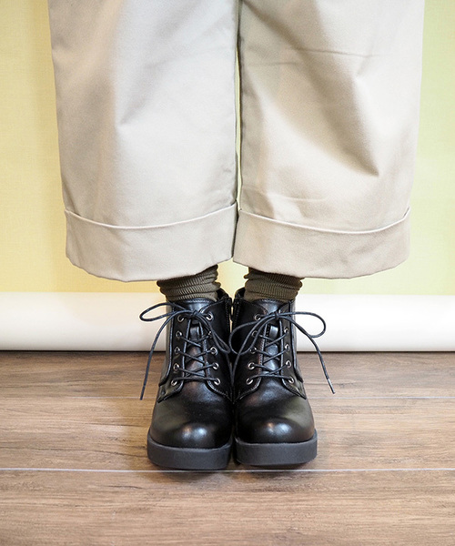byあしながおじさん（バイアシナガオジサン）の「◆ byあしながおじさん ◆ 厚底レースアップブーツ 8980443（ブーツ・レディース・ブラック/マルチ/ダークブラウン/ワインレッド・22.5cm/23.0cm/23.5cm/24.0cm/24.5cm）」の12枚目の写真