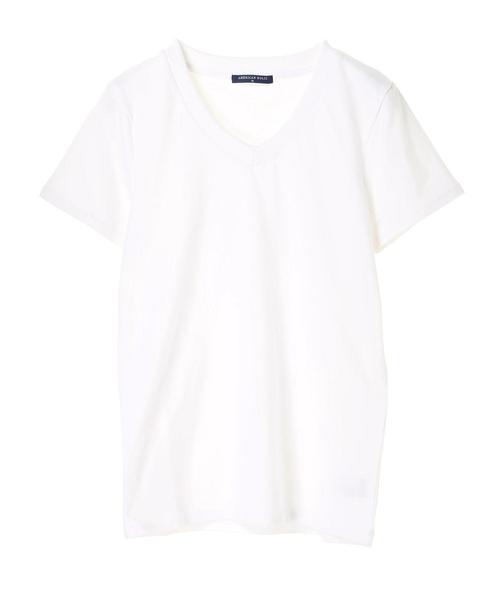 AMERICAN HOLIC(アメリカンホリック)の「・New Vネックベーシック半袖プルオーバー(Tシャツ/カットソー・レディース・ホワイト系その他/グレー系その他/チャコールグレー/ブラック/ブラウン/オフホワイト・M/L)」の7枚目の写真
