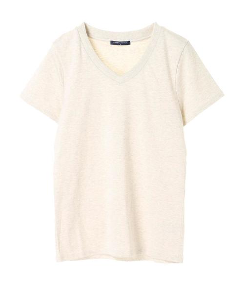 AMERICAN HOLIC(アメリカンホリック)の「・New Vネックベーシック半袖プルオーバー(Tシャツ/カットソー・レディース・ホワイト系その他/グレー系その他/チャコールグレー/ブラック/ブラウン/オフホワイト・M/L)」の8枚目の写真