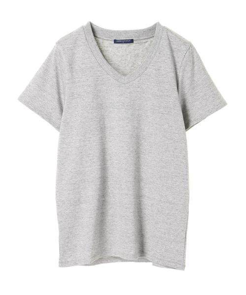 AMERICAN HOLIC(アメリカンホリック)の「・New Vネックベーシック半袖プルオーバー(Tシャツ/カットソー・レディース・ホワイト系その他/グレー系その他/チャコールグレー/ブラック/ブラウン/オフホワイト・M/L)」の9枚目の写真