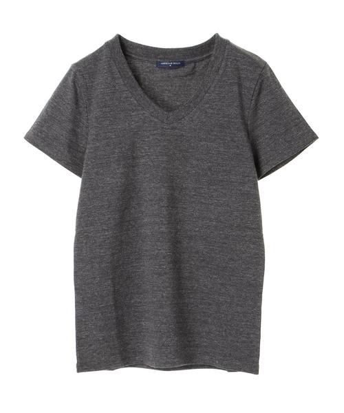 AMERICAN HOLIC(アメリカンホリック)の「・New Vネックベーシック半袖プルオーバー(Tシャツ/カットソー・レディース・ホワイト系その他/グレー系その他/チャコールグレー/ブラック/ブラウン/オフホワイト・M/L)」の10枚目の写真