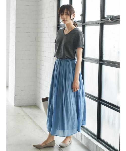 AMERICAN HOLIC(アメリカンホリック)の「・New Vネックベーシック半袖プルオーバー(Tシャツ/カットソー・レディース・ホワイト系その他/グレー系その他/チャコールグレー/ブラック/ブラウン/オフホワイト・M/L)」の13枚目の写真
