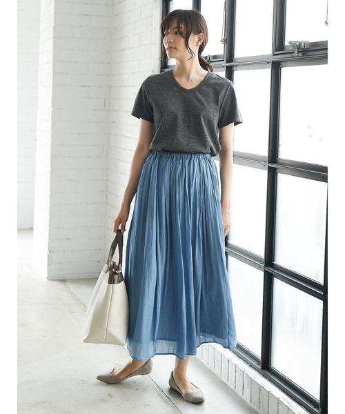AMERICAN HOLIC(アメリカンホリック)の「・New Vネックベーシック半袖プルオーバー(Tシャツ/カットソー・レディース・ホワイト系その他/グレー系その他/チャコールグレー/ブラック/ブラウン/オフホワイト・M/L)」の15枚目の写真