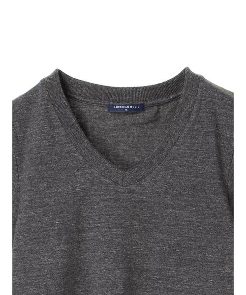 AMERICAN HOLIC(アメリカンホリック)の「・New Vネックベーシック半袖プルオーバー(Tシャツ/カットソー・レディース・ホワイト系その他/グレー系その他/チャコールグレー/ブラック/ブラウン/オフホワイト・M/L)」の17枚目の写真