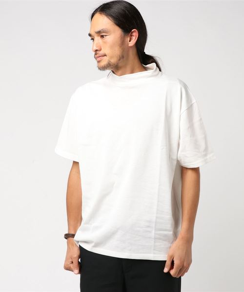 WEGO（ウィゴー）の「WEGO/USAコットンモックネックTシャツ（Tシャツ/カットソー・メンズ・ホワイト/ブラック/ベージュ/パープル・MEDIUM/LARGE）」の19枚目の写真