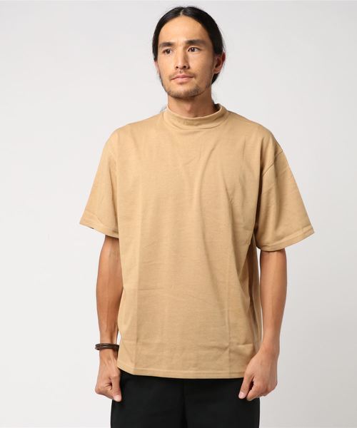 WEGO（ウィゴー）の「WEGO/USAコットンモックネックTシャツ（Tシャツ/カットソー・メンズ・ホワイト/ブラック/ベージュ/パープル・MEDIUM/LARGE）」の21枚目の写真