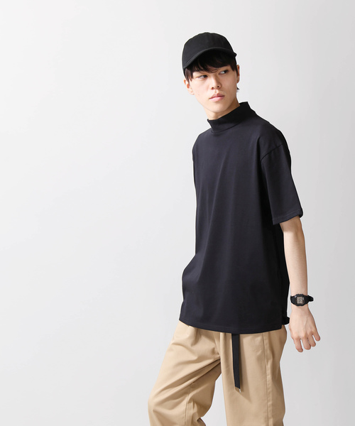 WEGO（ウィゴー）の「WEGO/USAコットンモックネックTシャツ（Tシャツ/カットソー・メンズ・ホワイト/ブラック/ベージュ/パープル・MEDIUM/LARGE）」の11枚目の写真