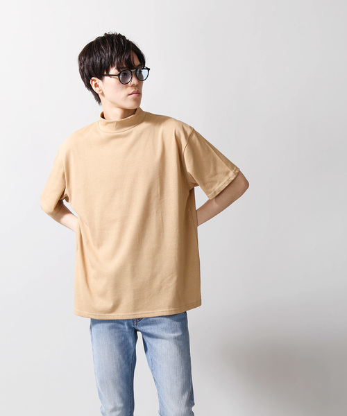 WEGO（ウィゴー）の「WEGO/USAコットンモックネックTシャツ（Tシャツ/カットソー・メンズ・ホワイト/ブラック/ベージュ/パープル・MEDIUM/LARGE）」の14枚目の写真