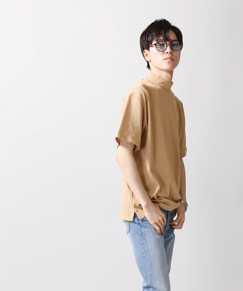 WEGO（ウィゴー）の「WEGO/USAコットンモックネックTシャツ（Tシャツ/カットソー・メンズ・ホワイト/ブラック/ベージュ/パープル・MEDIUM/LARGE）」の15枚目の写真