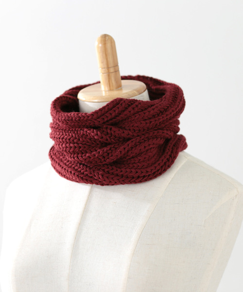 Jubilee Fabric（ジュビリーファブリック）の「スヌード　スムースマテリアル（ネックウォーマー/スヌード・レディース・パープル/グリーン/ダークグレー/ネイビー/マスタード/ナチュラル/ブラック/ライトグレー/ワイン/ホワイト/グレー/ベージュ/ダークブラウン・FREE）」の13枚目の写真