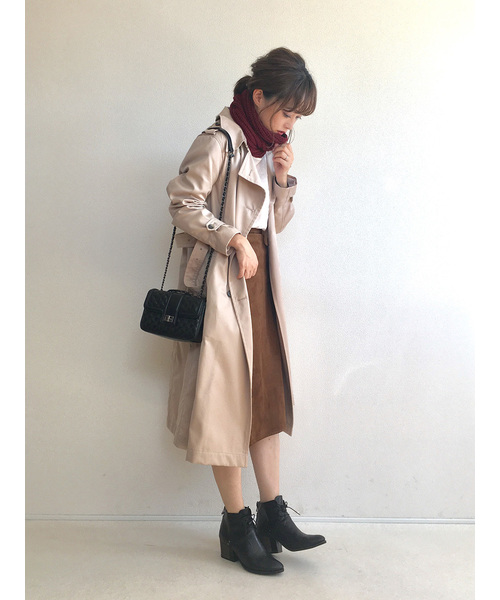 Jubilee Fabric（ジュビリーファブリック）の「スヌード　スムースマテリアル（ネックウォーマー/スヌード・レディース・パープル/グリーン/ダークグレー/ネイビー/マスタード/ナチュラル/ブラック/ライトグレー/ワイン/ホワイト/グレー/ベージュ/ダークブラウン・FREE）」の18枚目の写真