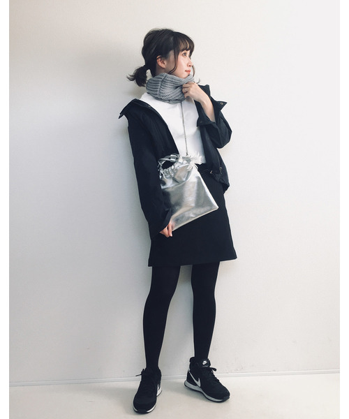 Jubilee Fabric（ジュビリーファブリック）の「スヌード　スムースマテリアル（ネックウォーマー/スヌード・レディース・パープル/グリーン/ダークグレー/ネイビー/マスタード/ナチュラル/ブラック/ライトグレー/ワイン/ホワイト/グレー/ベージュ/ダークブラウン・FREE）」の19枚目の写真