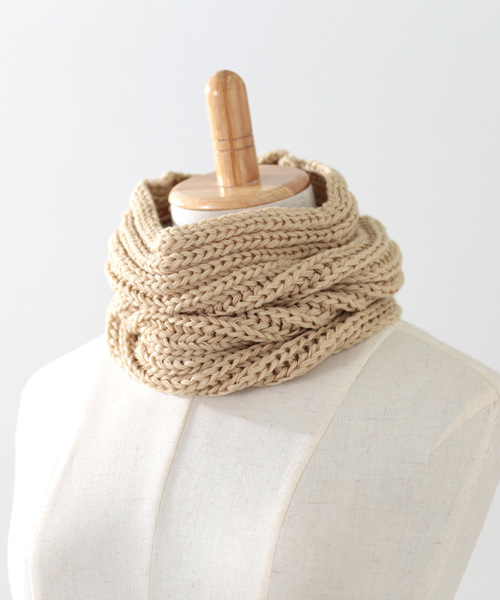 Jubilee Fabric（ジュビリーファブリック）の「スヌード　スムースマテリアル（ネックウォーマー/スヌード・レディース・パープル/グリーン/ダークグレー/ネイビー/マスタード/ナチュラル/ブラック/ライトグレー/ワイン/ホワイト/グレー/ベージュ/ダークブラウン・FREE）」の20枚目の写真