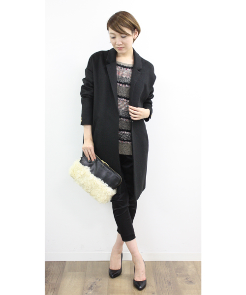 GALLARDAGALANTE（ガリャルダガランテ）の「MIXボーダーニット（ニット/セーター・レディース・グレー/ブラウン・FREE）」の11枚目の写真