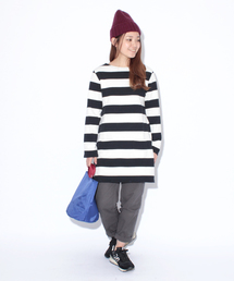 BEAMS BOY | BEAMS BOY / 5cm ボーダーボートネックワンピース **(ワンピース)