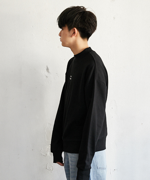 PairPair（ペアペア）の「裏毛ボックスロゴ刺繍プルオーバー（Tシャツ/カットソー・メンズ・ブラック/ベージュ・FREE）」の8枚目の写真