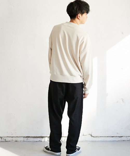 PairPair（ペアペア）の「裏毛ボックスロゴ刺繍プルオーバー（Tシャツ/カットソー・メンズ・ブラック/ベージュ・FREE）」の13枚目の写真