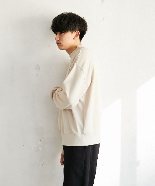 PairPair（ペアペア）の「裏毛ボックスロゴ刺繍プルオーバー（Tシャツ/カットソー・メンズ・ブラック/ベージュ・FREE）」の15枚目の写真