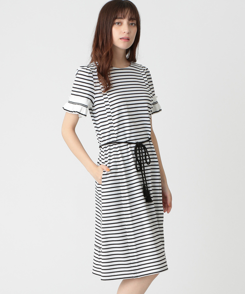 To Be Chic トゥー ビー シック の Tricolore バスク天竺ボーダーワンピース ワンピース Wear