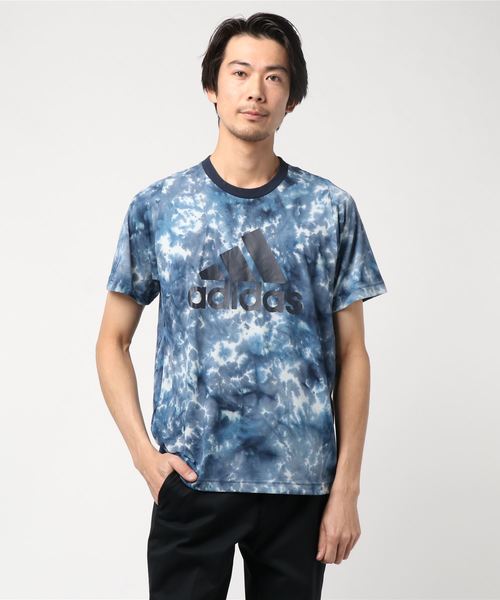 adidas（アディダス）の「アディダス adidas MIDスプレーダイTシャツ（Tシャツ/カットソー・メンズ・ホワイト/ネイビー・M/L/S/XXL）」の7枚目の写真