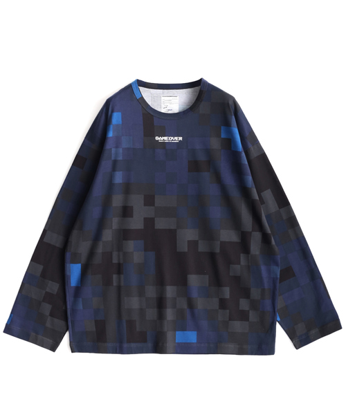 SHAREEF(シャリーフ)の「MOSAIC PT L/S-T(Tシャツ/カットソー・メンズ・ネイビー/レッド・2/1/3)」の3枚目の写真