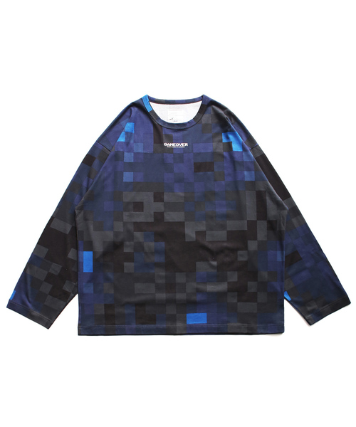 SHAREEF(シャリーフ)の「MOSAIC PT L/S-T(Tシャツ/カットソー・メンズ・ネイビー/レッド・2/1/3)」の9枚目の写真