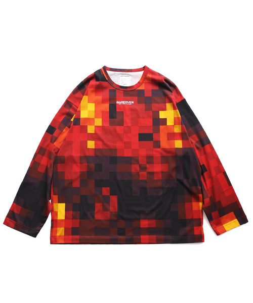 SHAREEF(シャリーフ)の「MOSAIC PT L/S-T(Tシャツ/カットソー・メンズ・ネイビー/レッド・2/1/3)」の13枚目の写真