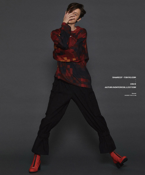 SHAREEF(シャリーフ)の「MOSAIC PT L/S-T(Tシャツ/カットソー・メンズ・ネイビー/レッド・2/1/3)」の14枚目の写真