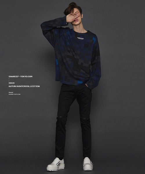 SHAREEF(シャリーフ)の「MOSAIC PT L/S-T(Tシャツ/カットソー・メンズ・ネイビー/レッド・2/1/3)」の15枚目の写真