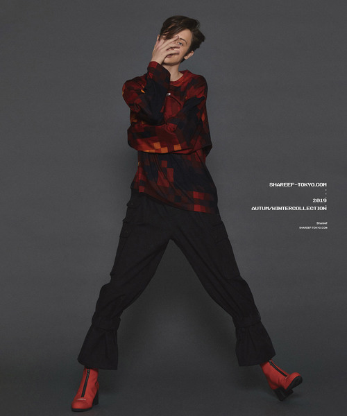 SHAREEF(シャリーフ)の「MOSAIC PT L/S-T(Tシャツ/カットソー・メンズ・ネイビー/レッド・2/1/3)」の16枚目の写真