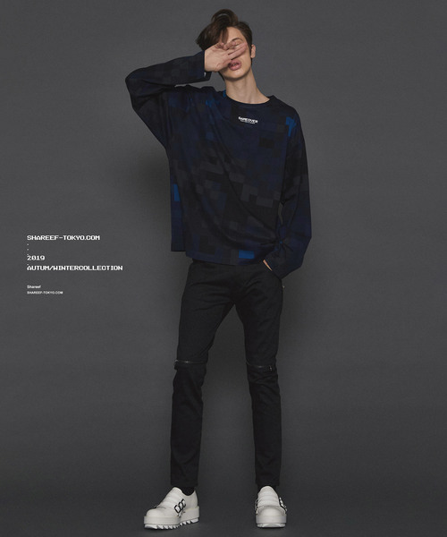 SHAREEF(シャリーフ)の「MOSAIC PT L/S-T(Tシャツ/カットソー・メンズ・ネイビー/レッド・2/1/3)」の17枚目の写真