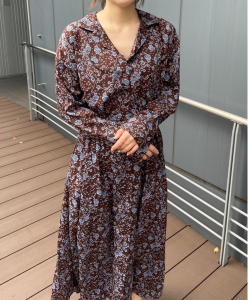 セール ヴィンテージフラワーロングシャツワンピース ワンピース Ranan ラナン のファッション通販 Zozotown