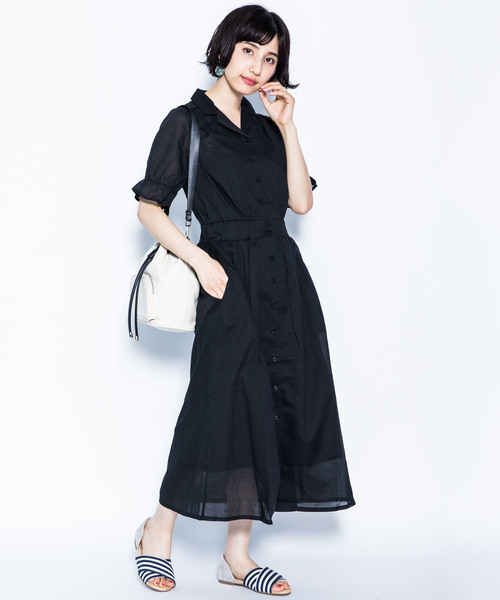As Know As Pinky アズノゥアズピンキー の 軽やか開衿ワンピース ワンピース Wear