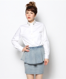 31 Sons de mode | ビジューカラードッキングシャツ by Kaori Iseki(シャツ/ブラウス)