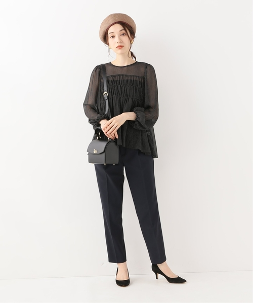 La TOTALITE（ラトータリテ）の「TCオックステーパードパンツ【手洗い可能】◆（その他パンツ・レディース・ベージュ/ネイビー/コバルトブルー・36/38/40）」の16枚目の写真